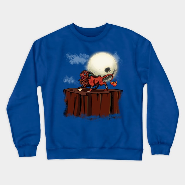 Red XIII Crewneck Sweatshirt by Beanzomatic